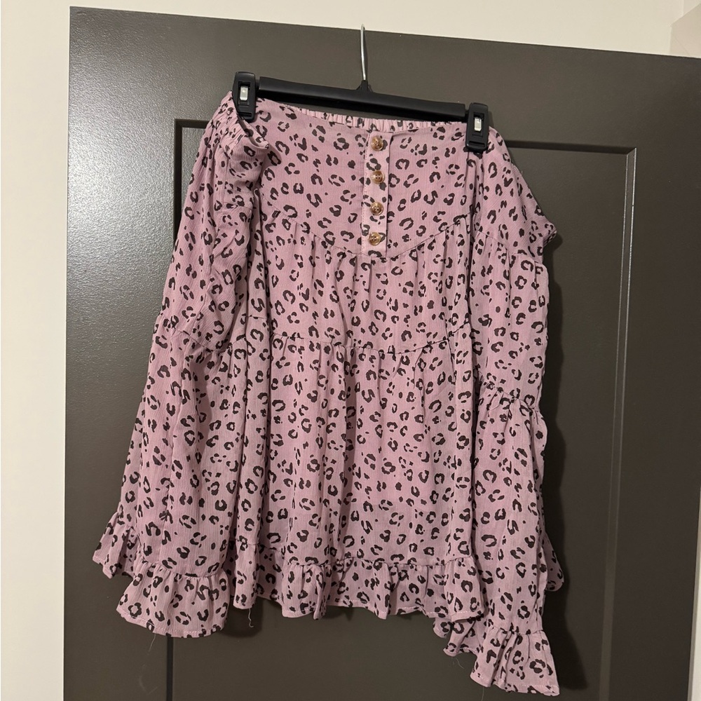 Hayden Pink Black Bubble Mini Skirt